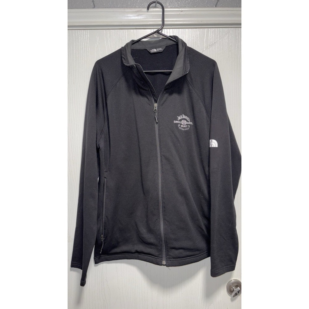 North Face Jacket Mens XLarge Full Zip Long Sleeve Black Pockets Jack Daniels